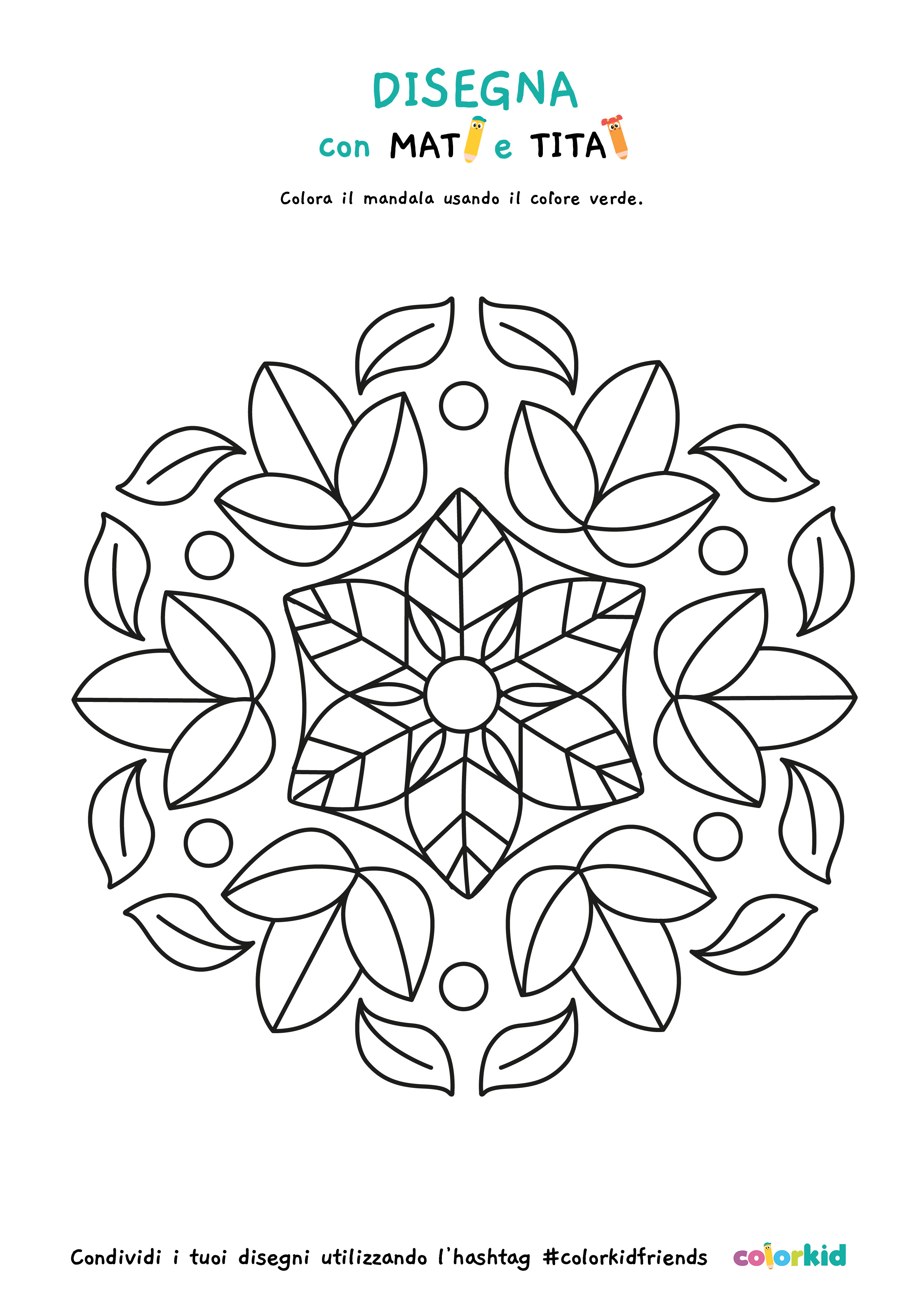 Colorare Mandala, disegno Mandala da stampare