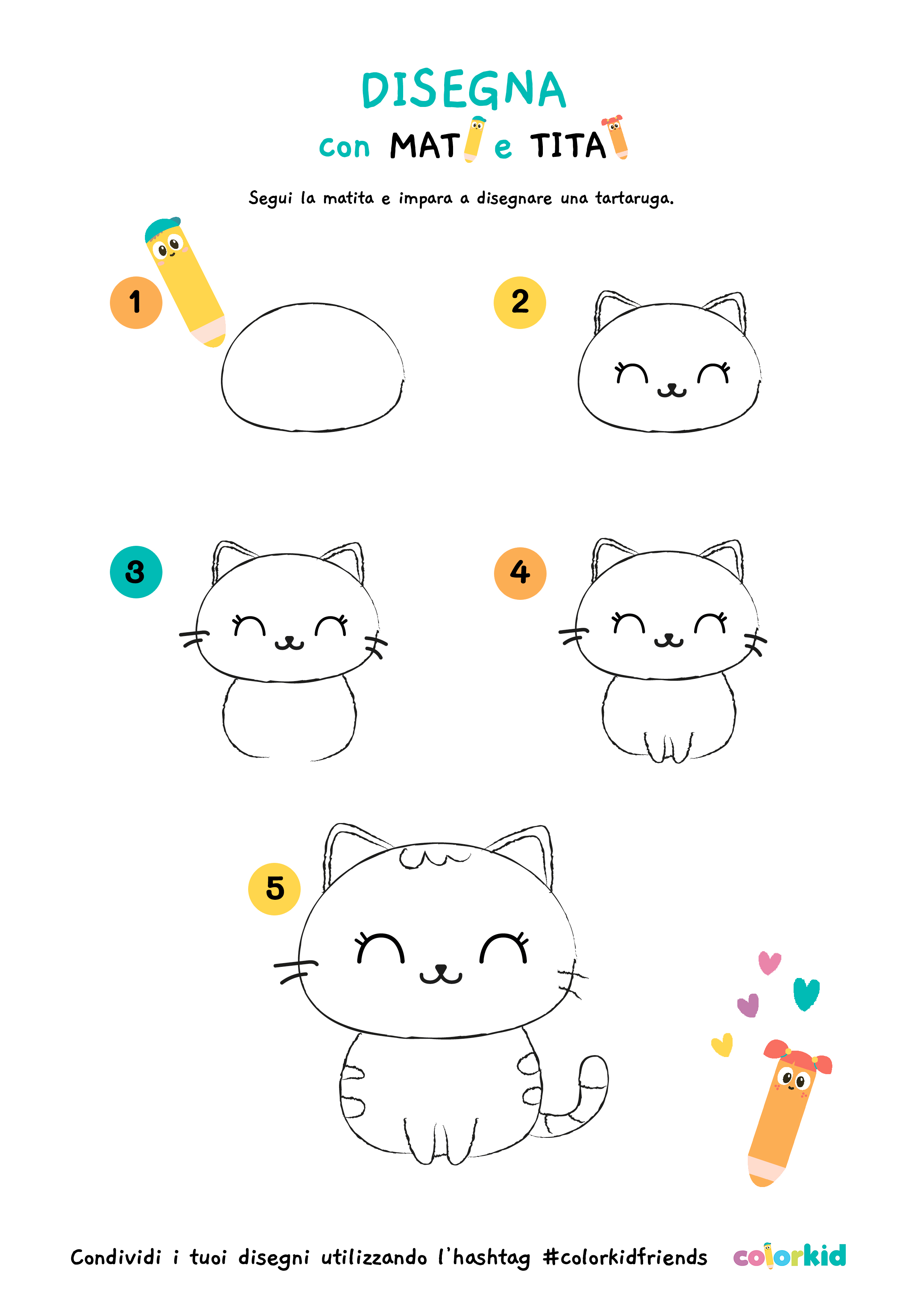 Impara a disegnare un gattino